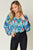 Double Take Full Size Printed Balloon Sleeve Blouse