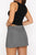 Pinstripe Crossover Waist Mini Skirt