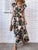 Floral Flutter Sleeve Tie-Waist Split Dress