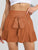 Smocked Tie-Front High-Rise Shorts