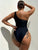 One-Shoulder Sleeveless One-Piece Swimsuit