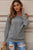 Zipper Detail Boat Neck Dropped Shoulder Sweatshirt