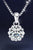 1 Carat Moissanite Pendant Platinum-Plated Necklace