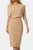 Boat Neck Short Sleeve Knee-Length Dress
