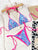 Floral Halter Neck Tie Side Bikini Set