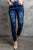 Mid-Rise Waist Distressed Skinny Jeans