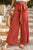 Tie Front Smocked Tiered Pants