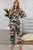Camouflage Contrast Detail Hoodie and Joggers Lounge Set