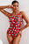 Full Size Tie-Dye Crisscross Back One-Piece Swimsuit