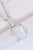 Natural Moonstone 4-Prong Pendant Necklace