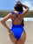 Ruffled Crisscross Backless One-Piece Swimsuit