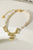 14K Gold Plated Heart Charm Pearl Bracelet