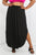 Zenana It's My Time Full Size Side Scoop Scrunch Skirt in Black