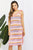 Striped Tie Shoulder Split Cover Up Dress