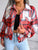 Plaid Collared Neck Drop Shoulder Jacket