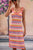 Striped Tie Shoulder Split Cover Up Dress