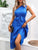 One-Shoulder Sleeveless Tie Waist Dress