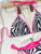 Zebra Print Halter Neck Tie Side Bikini Set