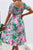 Floral Frill Trim Square Neck Dress
