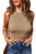 Ribbed Round Neck Sleeveless Crop Knit Top