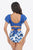 Two-Tone Flutter Sleeve Tied Two-Piece Swimsuit