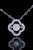 925 Sterling Silver Moissanite Flower Pendant Necklace