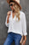 Textured Johnny Collar Three-Quarter Sleeve Blouse