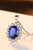 Synthetic Sapphire Pendant 925 Sterling Silver Necklace