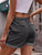 Drawstring Raw Hem Denim Shorts