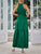 Belted Grecian Neck Tiered Maxi Dress