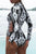 Animal Print Zipper Cut-Out Wetsuit