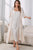Striped Flounce Sleeve Open Front Robe and Cami Dress Set