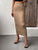 Textured High-Waist Midi Skirt