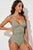 Tied Cutout Plunge One-Piece Swimsuit