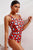 Full Size Tie-Dye Crisscross Back One-Piece Swimsuit