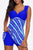 Two-Tone Sweetheart Neck Tankini Set