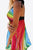 Multicolored Halter Neck Two-Piece Swimsuit