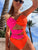 Two-Tone Twisted Cutout One-Piece Swimsuit