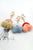 Assorted 4-Pack Rainbow Pom Pom Keychain