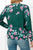 Floral Button Front Round Neck Cardigan