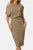 Boat Neck Short Sleeve Knee-Length Dress