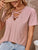 Crisscross V-Neck Eyelet Top