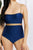 Marina West Swim Wave Break Contrast Trim One-Piece