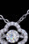 925 Sterling Silver Moissanite Flower Pendant Necklace