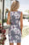 Floral Cutout Ruched Twist Front Dress