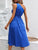 One-Shoulder Sleeveless Tie Waist Dress