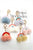 Assorted 4-Pack Rainbow Pom Pom Keychain