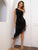 Sequin Asymmetrical Fringe Hem One-Shoulder Dress