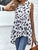 Leopard High-Low Sleeveless Shirt