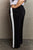 Culture Code Keep It Casual Full Size Color Block Stripe Long Pants in Black